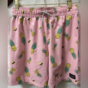 Abercrombie & Fitch Pink Pineapple Print Athletic Shorts